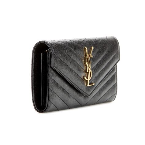 YSL monogram quilted wallet
